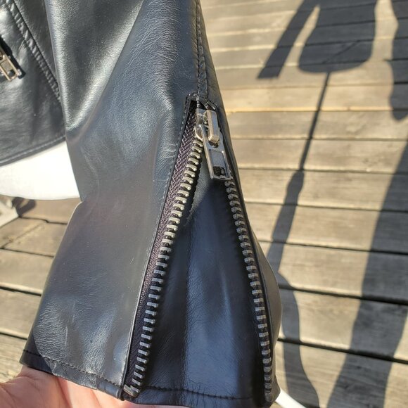 Gorgeous Embroidered Black Faux Leather Jacket V Christina - Picture 15 of 15